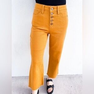 Judy Blue Mustard Button-Fly Jeans